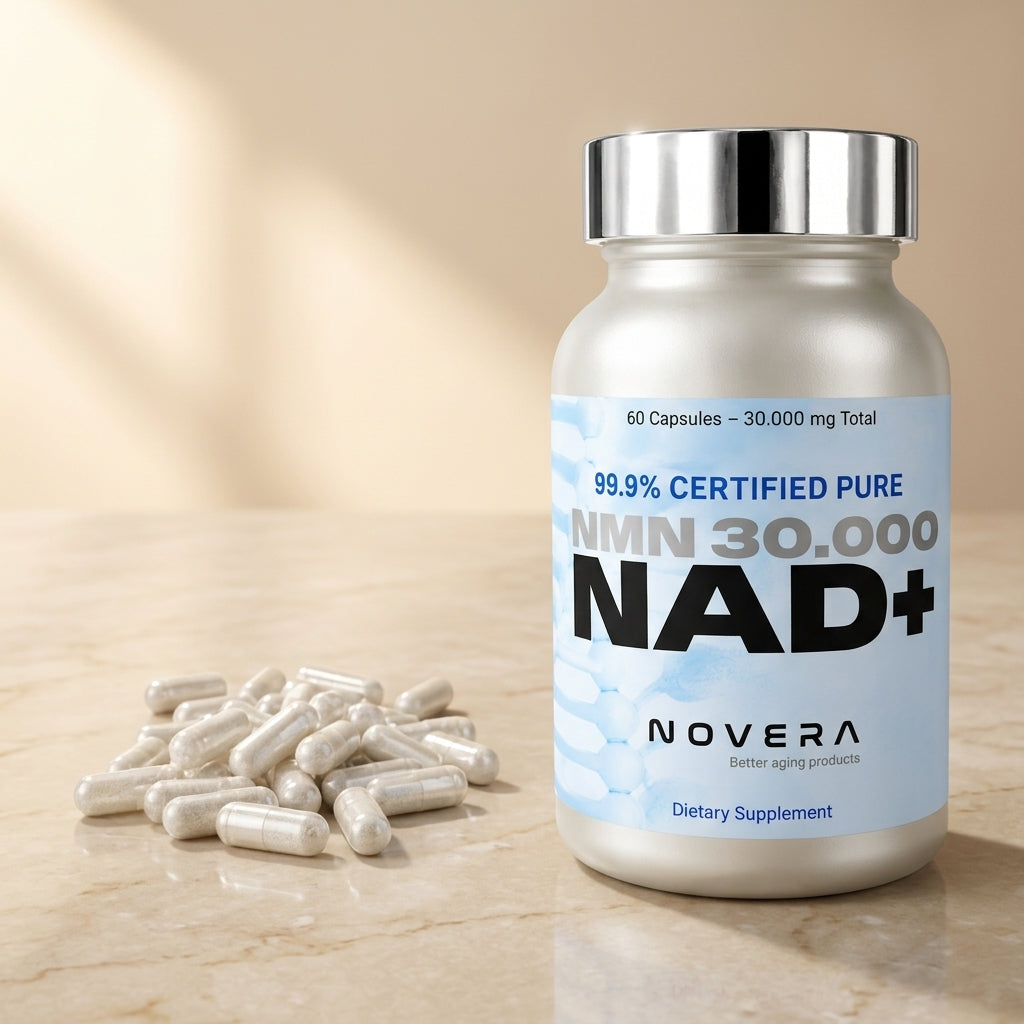 Novera NMN Supplement, 1,000 mg per Serving, 30,000 mg per Bottle, Manufactured in Japan with BONTAC 99.9% Pure NMN, 60 Capsules