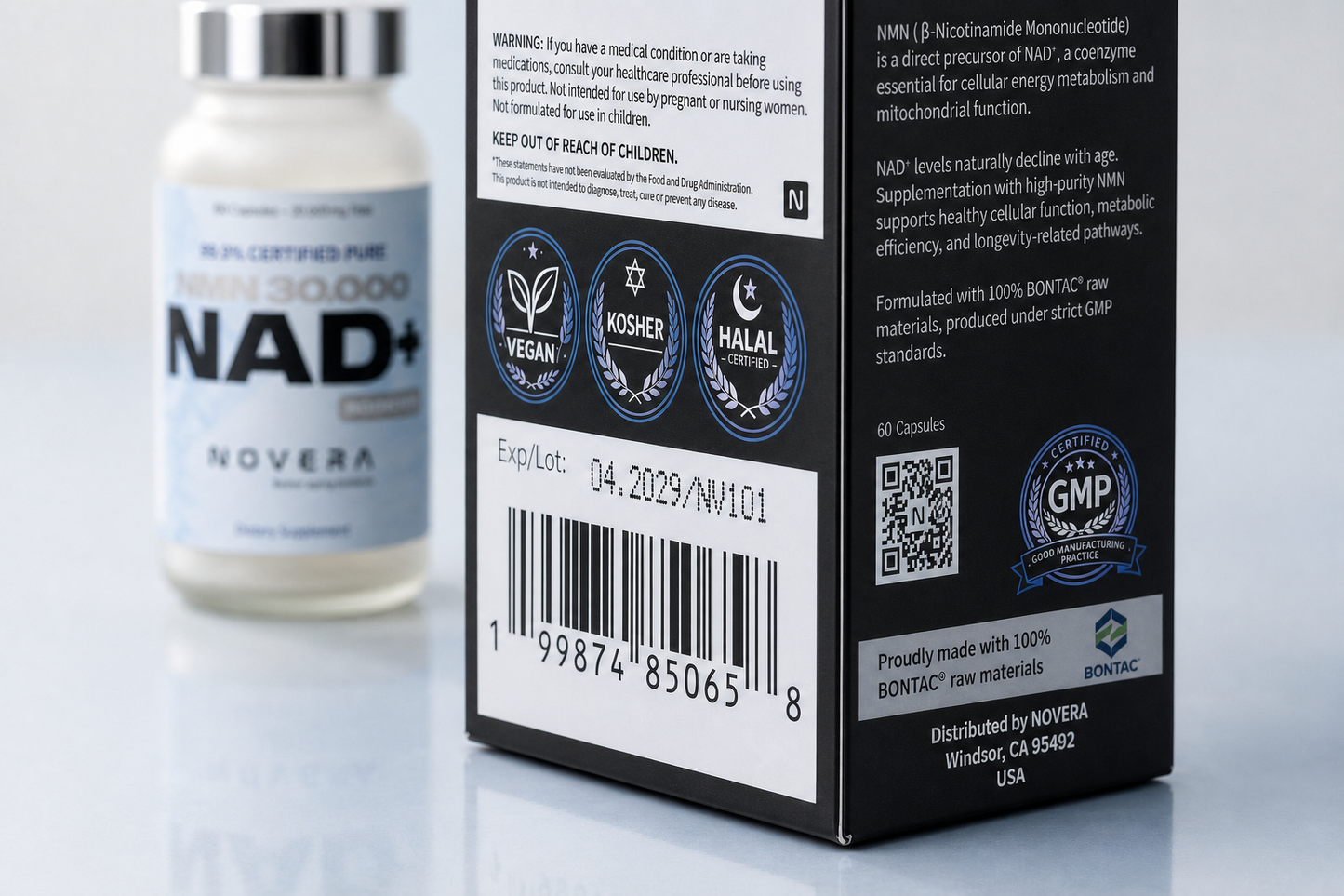 NMN Supplement 1000 mg | 99.9% Pure BONTAC® β-NMN | Made in Japan