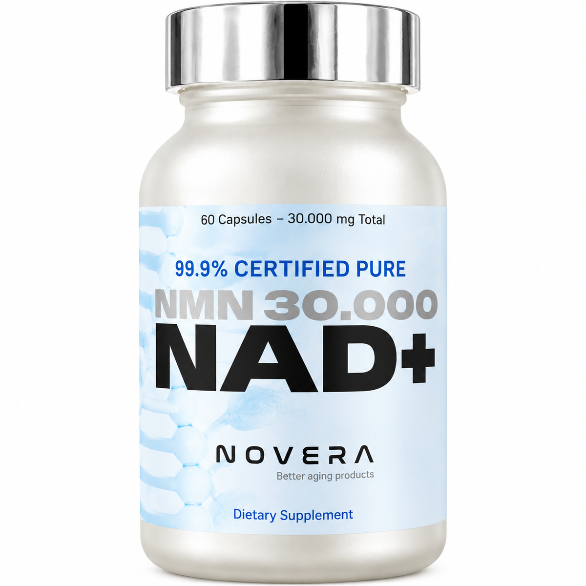 Novera NMN Supplement, 1,000 mg per Serving, 30,000 mg per Bottle, Manufactured in Japan with BONTAC 99.9% Pure NMN, 60 Capsules