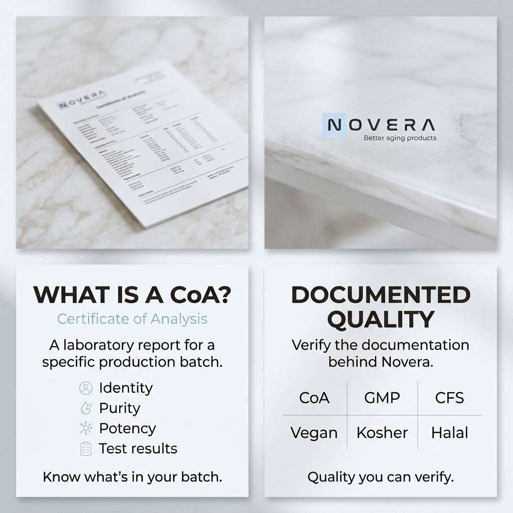 Novera NMN Supplement, 1,000 mg per Serving, 30,000 mg per Bottle, Manufactured in Japan with BONTAC 99.9% Pure NMN, 60 Capsules